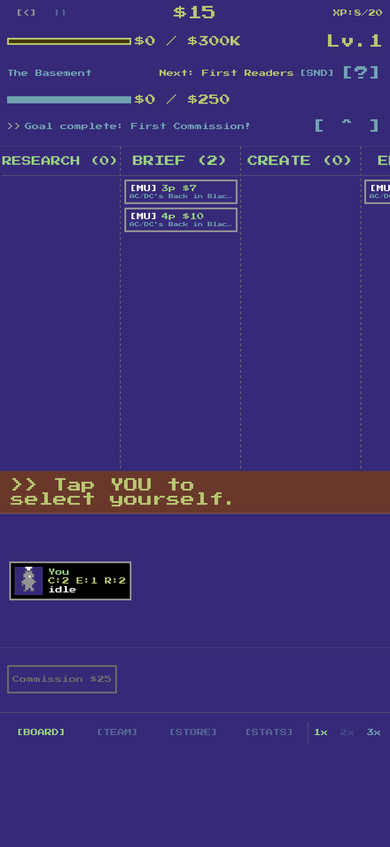 Kanban board with stories flowing across Research, Brief, Create, Edit columns